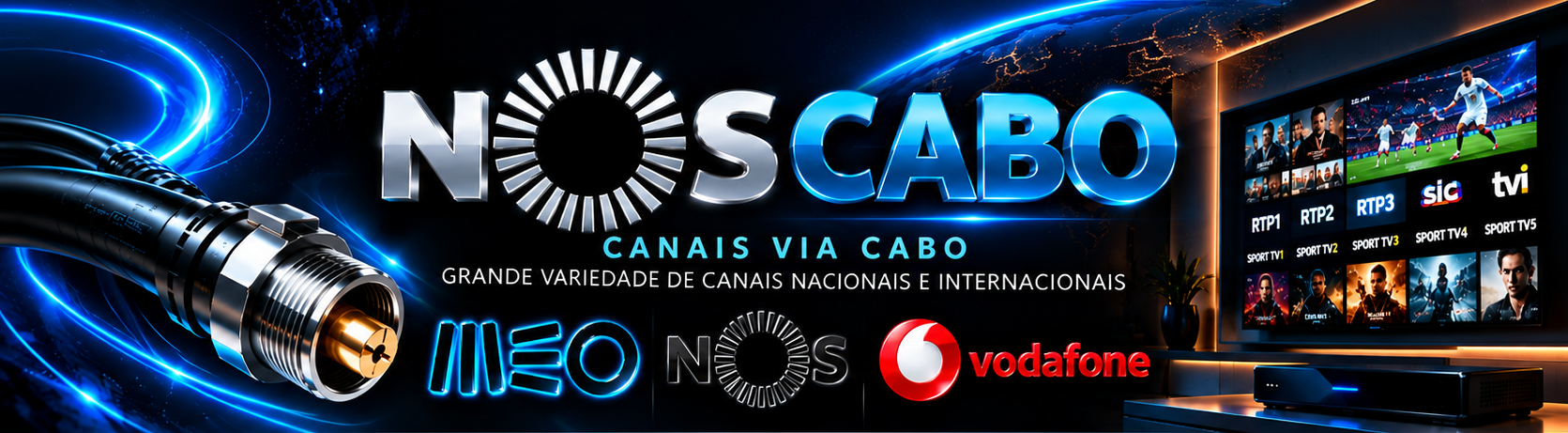 NOSCABO, canais via cabo, operadores MEO NOS Vodafone e equipamentos