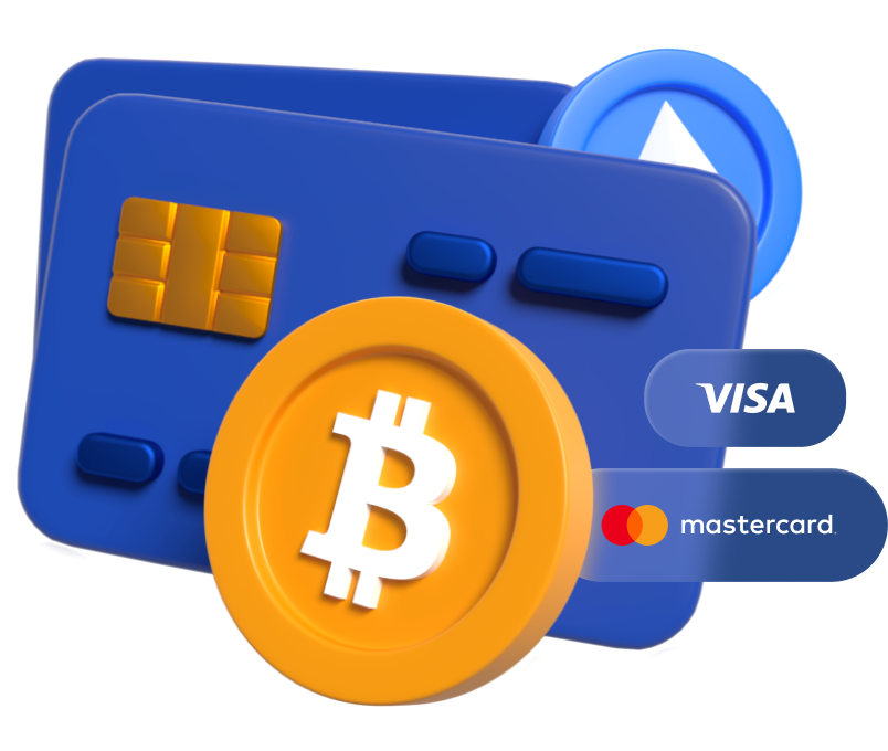 Cartões Visa Mastercard e Bitcoin